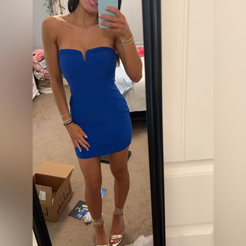 Superdown blue mini dress